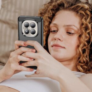 Xiaomi Redmi Note 15 Pro 4G Carbon Fiber Brushed Texture TPU Black-Θήκη Σιλικόνης