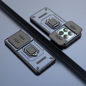 Xiaomi Redmi Note 15 5G Sliding Camshield TPU + PC Shockproof with Holder Blue-Θήκη Σκληρή