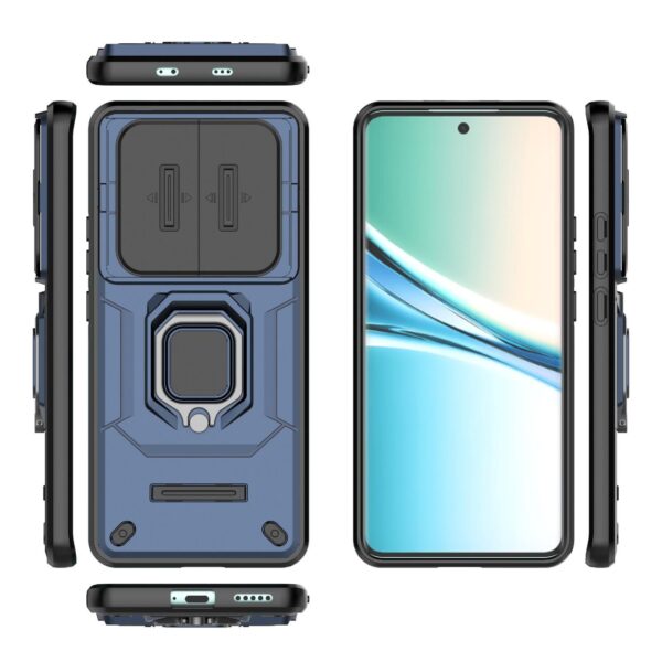 Xiaomi Redmi Note 15 5G Sliding Camshield TPU + PC Shockproof with Holder Blue-Θήκη Σκληρή