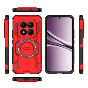 Xiaomi Redmi Note 15 Pro+ 5G Butterfly Armor MagSafe Magnetic Ring Shockproof Red-Θήκη Σκληρή