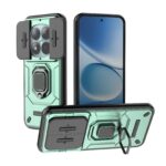 Xiaomi Redmi Note 15 Pro+ 5G Sliding Camshield TPU + PC Shockproof with Holder Green-Θήκη Σκληρή