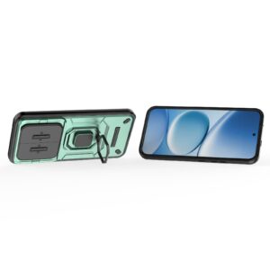 Xiaomi Redmi Note 15 Pro+ 5G Sliding Camshield TPU + PC Shockproof with Holder Green-Θήκη Σκληρή