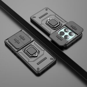 Xiaomi Redmi Note 15 5G Sliding Camshield TPU + PC Shockproof with Holder Black-Θήκη Σκληρή