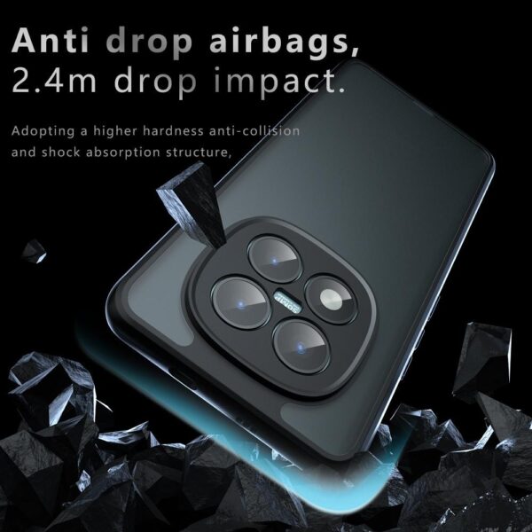 Xiaomi Redmi Note 15 5G Armor Precise Hole PC Hybrid TPU rosted Black-Θήκη Σιλικόνης