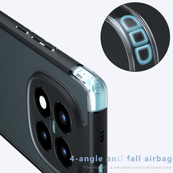 Xiaomi Redmi Note 15 5G Armor Precise Hole PC Hybrid TPU rosted Black-Θήκη Σιλικόνης