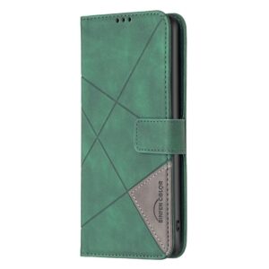 Binfen Xiaomi Redmi Note 15 Pro 4G Magnetic Buckle Rhombus Texture Leather Green-Θήκη Βιβλίο