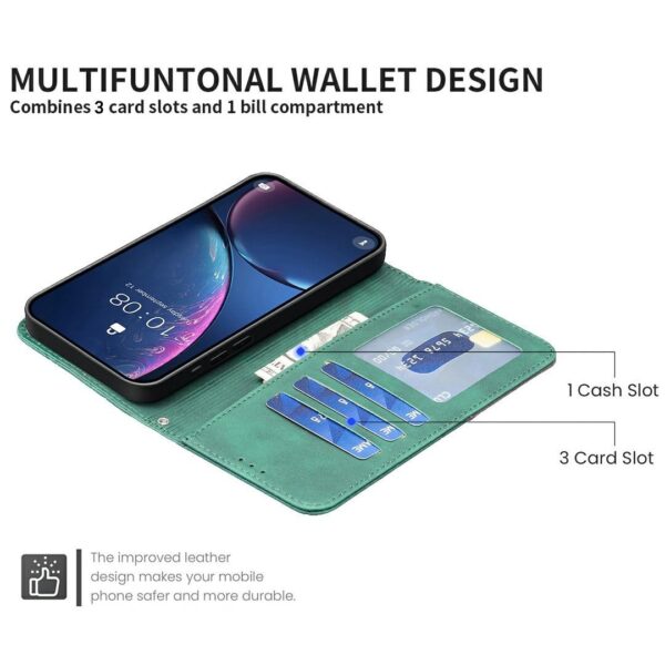 Binfen Xiaomi Redmi Note 15 Pro 4G Magnetic Buckle Rhombus Texture Leather Green-Θήκη Βιβλίο