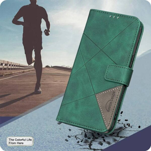 Binfen Xiaomi Redmi Note 15 Pro 4G Magnetic Buckle Rhombus Texture Leather Green-Θήκη Βιβλίο