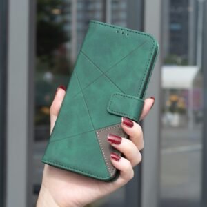 Binfen Xiaomi Redmi Note 15 Pro 4G Magnetic Buckle Rhombus Texture Leather Green-Θήκη Βιβλίο