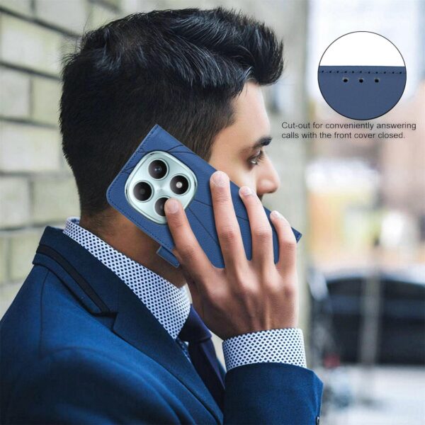 Binfen Xiaomi Redmi Note 15 5G Geometric Pattern RFID Leather Blue-Θήκη Σκληρή