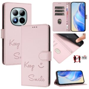 Xiaomi Redmi Note 15 Pro+ 5G Smile Embossing RFID Leather Pink-Θήκη Βιβλίο