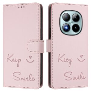 Xiaomi Redmi Note 15 Pro+ 5G Smile Embossing RFID Leather Pink-Θήκη Βιβλίο
