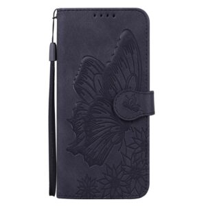 Xiaomi Redmi Note 15 Pro+ 5G Retro Skin Feel Butterflies Embossing Horizontal Flip Leather Black-Θήκη Βιβλίο