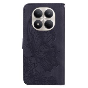 Xiaomi Redmi Note 15 Pro+ 5G Retro Skin Feel Butterflies Embossing Horizontal Flip Leather Black-Θήκη Βιβλίο