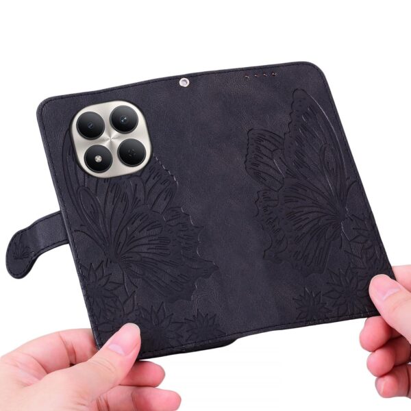 Xiaomi Redmi Note 15 Pro+ 5G Retro Skin Feel Butterflies Embossing Horizontal Flip Leather Black-Θήκη Βιβλίο