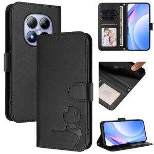 Xiaomi Redmi Note 15 Pro 5G Litter Panda Embossing RFID Leather with Lanyard Black-Θήκη Βιβλίο