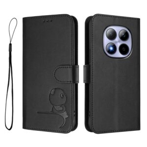 Xiaomi Redmi Note 15 Pro 5G Litter Panda Embossing RFID Leather with Lanyard Black-Θήκη Βιβλίο