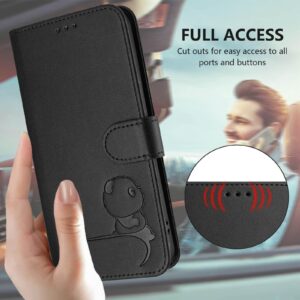 Xiaomi Redmi Note 15 Pro 5G Litter Panda Embossing RFID Leather with Lanyard Black-Θήκη Βιβλίο