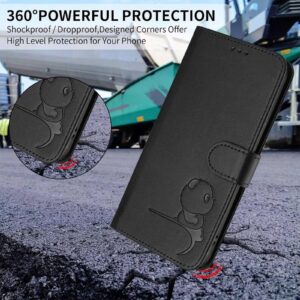 Xiaomi Redmi Note 15 Pro 5G Litter Panda Embossing RFID Leather with Lanyard Black-Θήκη Βιβλίο