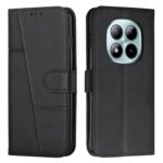 Xiaomi Redmi Note 15 Pro 5G Stitching Calf Texture Buckle Leather Black-Θήκη Βιβλίο