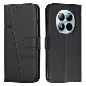 Xiaomi Redmi Note 15 Pro 5G Stitching Calf Texture Buckle Leather Black-Θήκη Βιβλίο