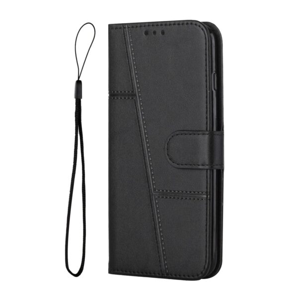 Xiaomi Redmi Note 15 Pro 5G Stitching Calf Texture Buckle Leather Black-Θήκη Βιβλίο