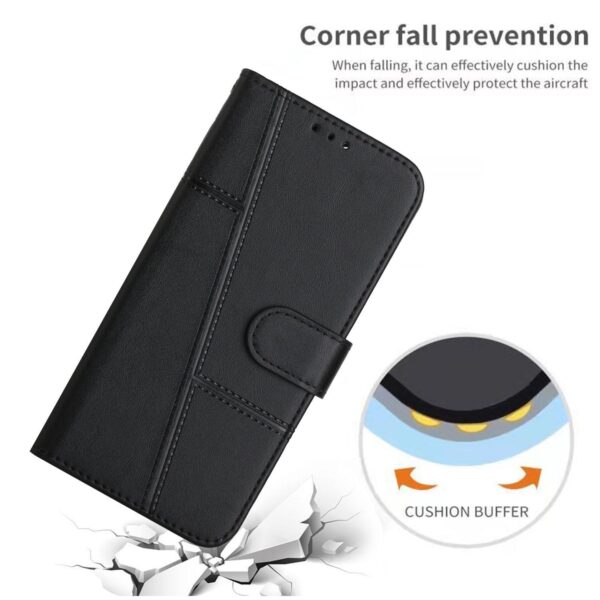 Xiaomi Redmi Note 15 Pro 5G Stitching Calf Texture Buckle Leather Black-Θήκη Βιβλίο