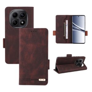 Xiaomi Redmi Note 15 5G / 4G / Poco M8 5G Magnetic Clasp Leather Brown-Θήκη Βιβλίο