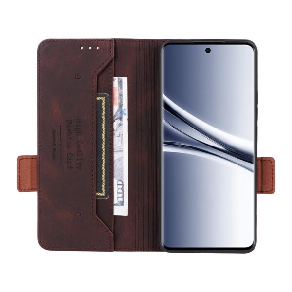 Xiaomi Redmi Note 15 5G / 4G / Poco M8 5G Magnetic Clasp Leather Brown-Θήκη Βιβλίο