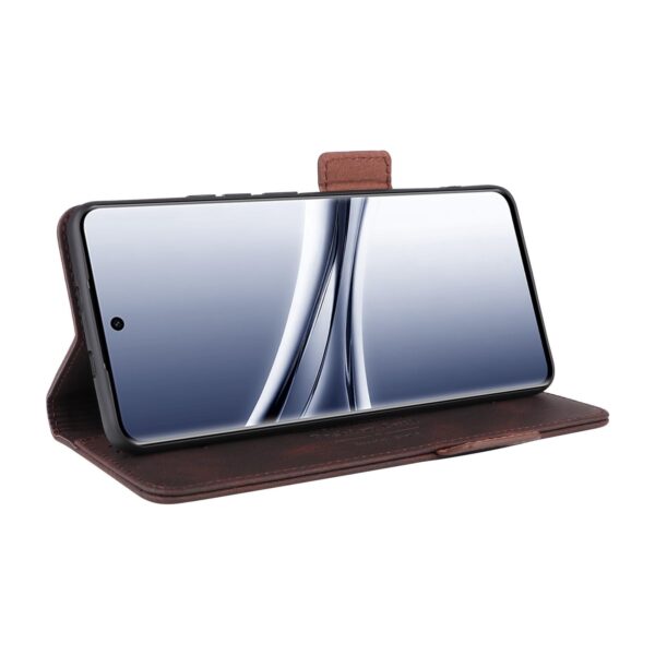 Xiaomi Redmi Note 15 5G / 4G / Poco M8 5G Magnetic Clasp Leather Brown-Θήκη Βιβλίο