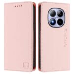 Xiaomi Redmi Note 15 Pro 5G RC01 Dual-Folded Magnetic Suction RFID Leather Pink-Θήκη Βιβλίο