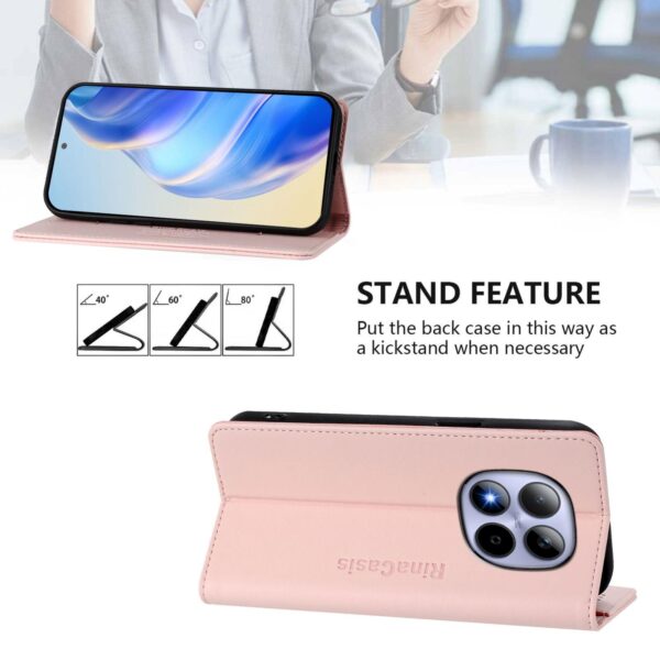 Xiaomi Redmi Note 15 Pro 5G RC01 Dual-Folded Magnetic Suction RFID Leather Pink-Θήκη Βιβλίο