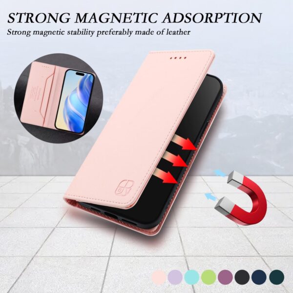 Xiaomi Redmi Note 15 Pro 5G RC01 Dual-Folded Magnetic Suction RFID Leather Pink-Θήκη Βιβλίο