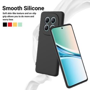 Xiaomi Redmi Note 15 4G Solid Color Liquid Silicone Dropproof Full Coverage Black-Θήκη Σιλικόνης