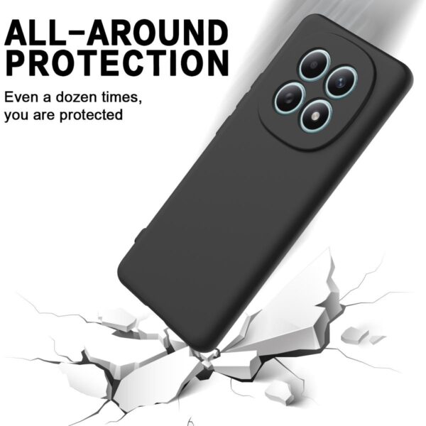 Xiaomi Redmi Note 15 4G Solid Color Liquid Silicone Dropproof Full Coverage Black-Θήκη Σιλικόνης