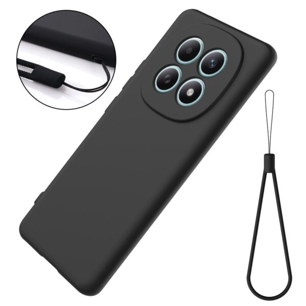 Xiaomi Redmi Note 15 4G Solid Color Liquid Silicone Dropproof Full Coverage Black-Θήκη Σιλικόνης