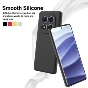 Xiaomi Redmi Note 15 Pro+ 5G / Poco M8 Pro 5G Solid Color Liquid Silicone Dropproof Full Coverage Black-Θήκη Σιλικόνης
