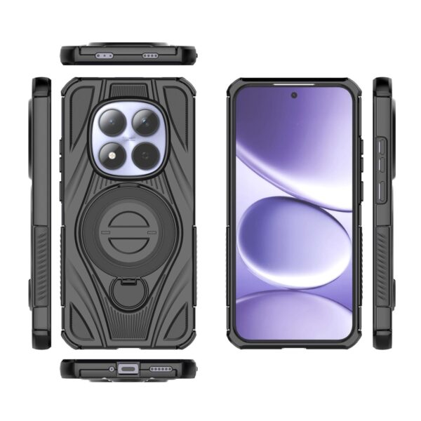 Xiaomi Redmi Note 15 Pro 5G Star Ring Metallic Pivot Bracket Magnetic Black-Θήκη Σιλικόνης