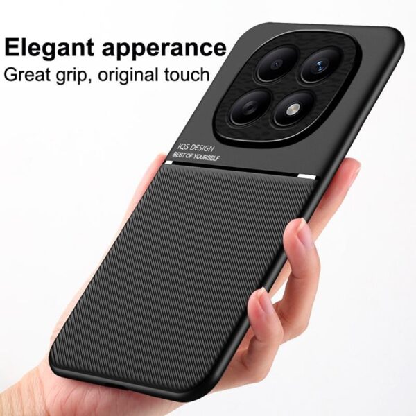Xiaomi Redmi Note 15 Pro+ 5G /Poco M8 Pro 5G Classic Tilt Strip Grain Magnetic PC Hybrid TPU Black-Θήκη Σκληρή