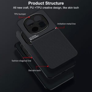 Xiaomi Redmi Note 15 Pro+ 5G /Poco M8 Pro 5G Classic Tilt Strip Grain Magnetic PC Hybrid TPU Black-Θήκη Σκληρή