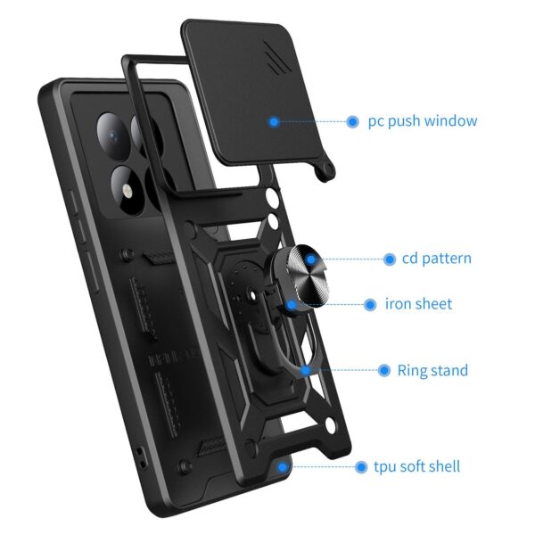 Xiaomi Redmi Note 15 Pro 5G Sliding Camera Cover Design TPU+PC Blue-Θήκη Σκληρή