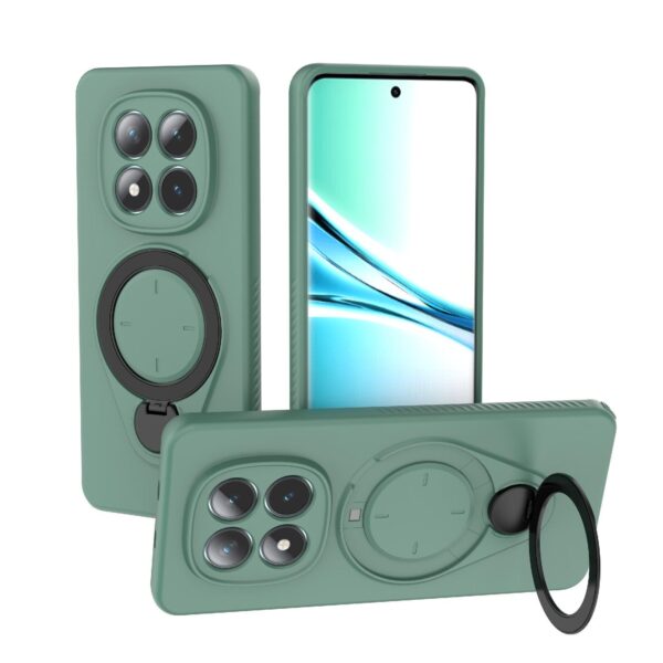 Xiaomi Redmi Note 15 5G Ring Shield MagSafe TPU with 360 Degree Rotating Holder Green-Θήκη Σκληρή