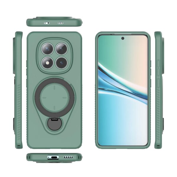 Xiaomi Redmi Note 15 5G Ring Shield MagSafe TPU with 360 Degree Rotating Holder Green-Θήκη Σκληρή