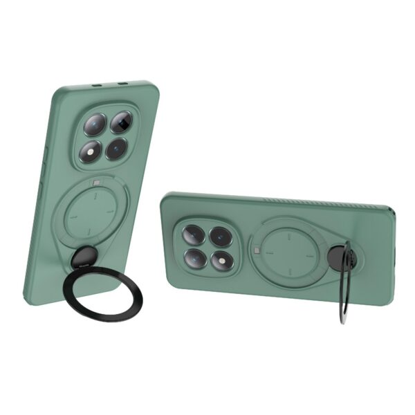 Xiaomi Redmi Note 15 5G Ring Shield MagSafe TPU with 360 Degree Rotating Holder Green-Θήκη Σκληρή