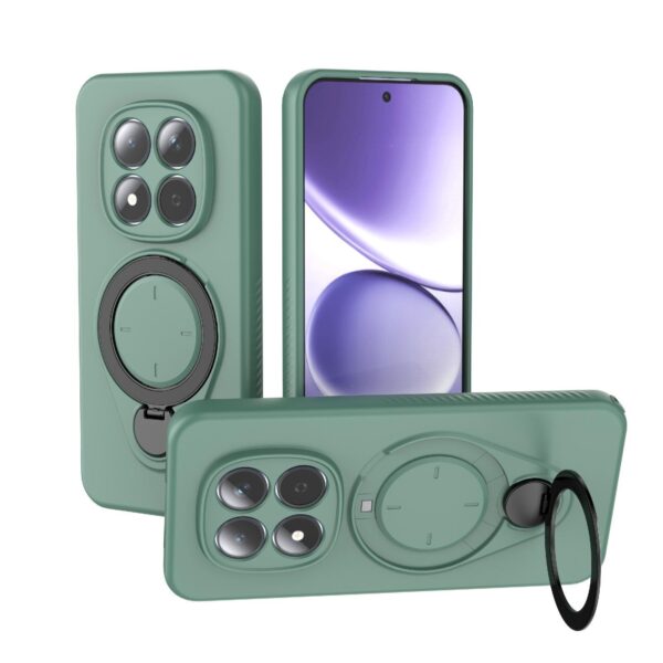Xiaomi Redmi Note 15 Pro 5G Ring Shield MagSafe TPU with 360 Degree Rotating Holder Green-Θήκη Σκληρη