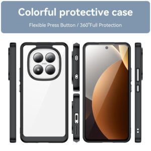 Xiaomi Redmi Note 15 Pro 4G G Colorful Series Acrylic Hybrid TPU Black-Θήκη Σιλικόνης