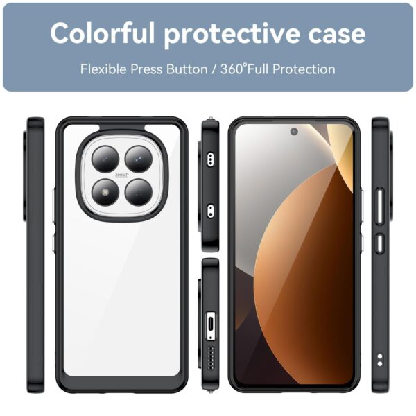 Xiaomi Redmi Note 15 Pro 4G G Colorful Series Acrylic Hybrid TPU Black-Θήκη Σιλικόνης