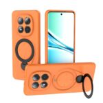 Xiaomi Redmi Note 15 5G Ring Shield MagSafe TPU with 360 Degree Rotating Holder Orange-Θήκη Σκληρή