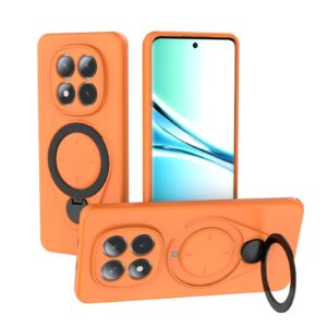 Xiaomi Redmi Note 15 5G Ring Shield MagSafe TPU with 360 Degree Rotating Holder Orange-Θήκη Σκληρή