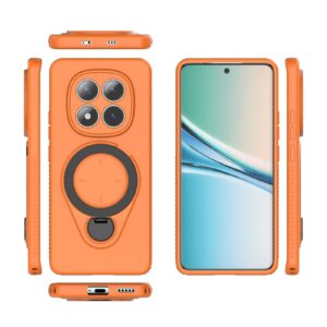 Xiaomi Redmi Note 15 5G Ring Shield MagSafe TPU with 360 Degree Rotating Holder Orange-Θήκη Σκληρή